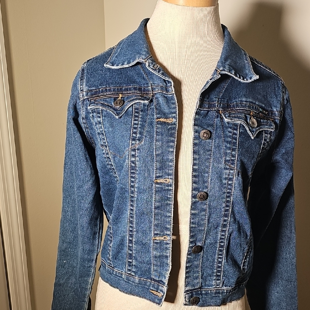 Tractr Dark Blue Jean Jacket. In A Size‎ 14. Check Measurments As Looks Small.